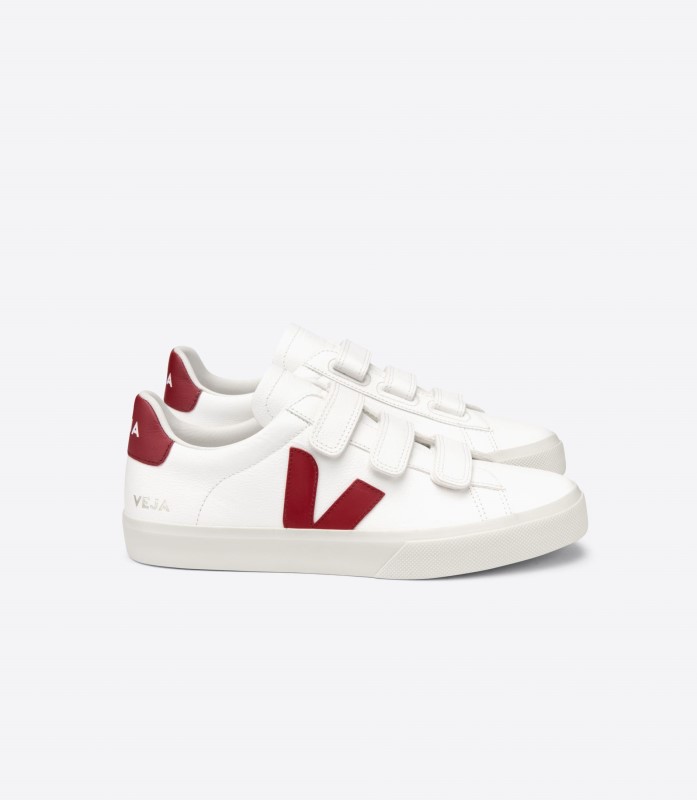 Veja Chromefree Leather White Marsala Special