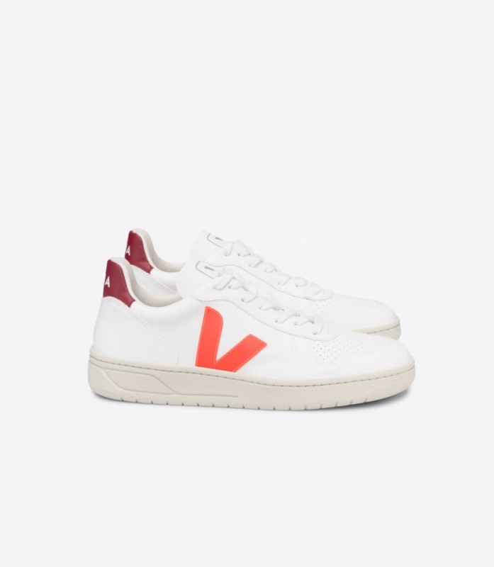 Veja V-10 Cwl λευκό πορτοκαλί-fluo Marsala