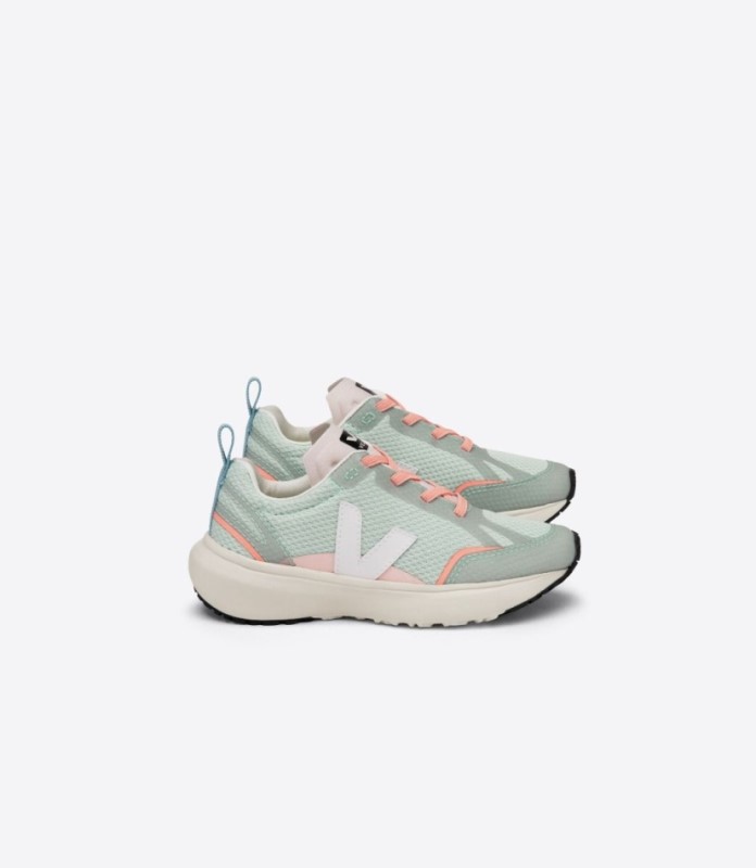 Veja καναρίνι ελαστικά κορδόνια Alveomesh Matcha λευκό